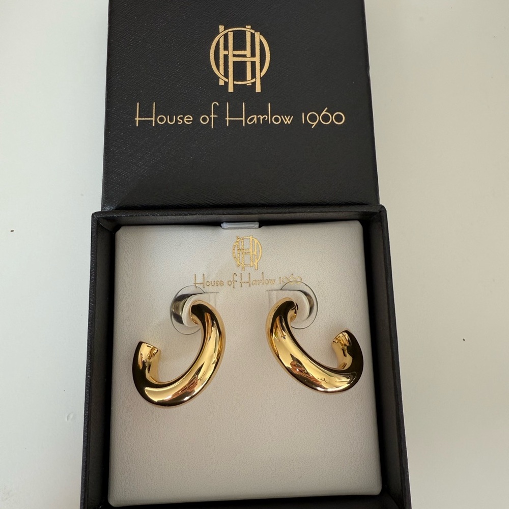 House of Harlow 1960 Gold Hoop Earrings